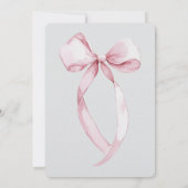 Rosa Brautparty Rose Bläsernherz Einladung (Rückseite)