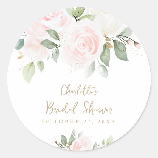 Rosa Brautparty Runder Aufkleber (Vorderseite)
