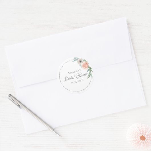 Rosa Brautparty Runder Aufkleber (Umschlag)