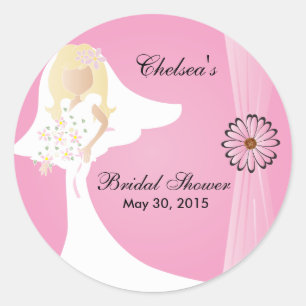 Rosa Brautparty Runder Aufkleber