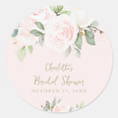 Rosa Brautparty Runder Aufkleber (Vorderseite)