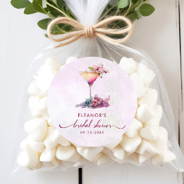 Rosa Brautparty Runder Aufkleber