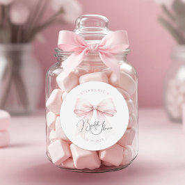 Rosa Brautparty Runder Aufkleber