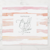 Rosa Brautparty Schaumweinetikett (Einzelnes Label)