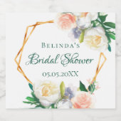 Rosa Brautparty Schaumweinetikett (Einzelnes Label)