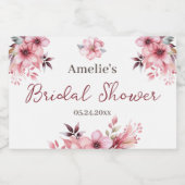 Rosa Brautparty Schaumweinetikett (Einzelnes Label)