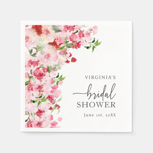 Rosa Brautparty Serviette (Vorderseite)