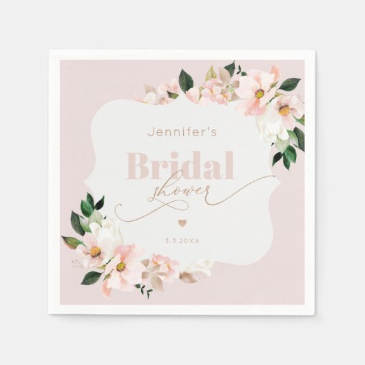 Rosa Brautparty Serviette (Vorderseite)