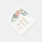 Rosa Brautparty Serviette (Ecke)