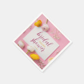 Rosa Brautparty Serviette (Ecke)