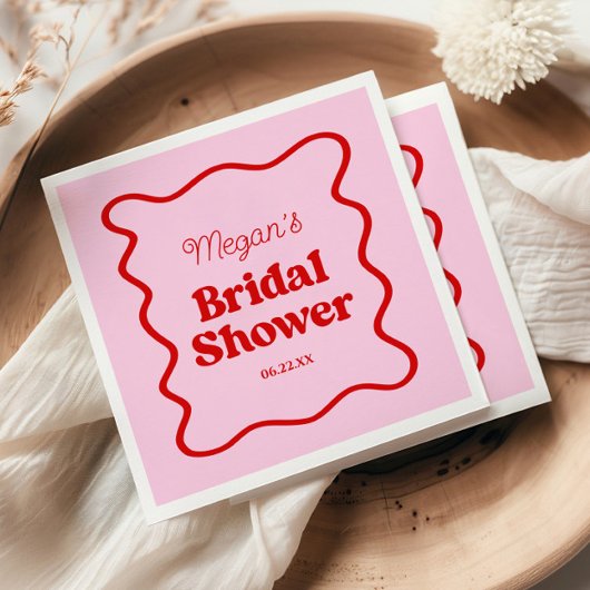 Rosa Brautparty Serviette