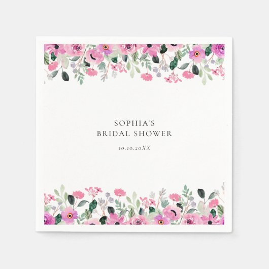 Rosa Brautparty Serviette (Vorderseite)