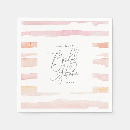 Rosa Brautparty Serviette (Vorderseite)