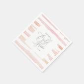 Rosa Brautparty Serviette (Ecke)