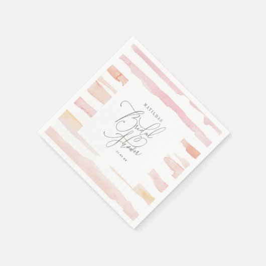 Rosa Brautparty Serviette (Ecke)