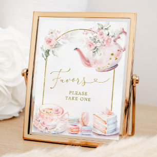 Rosa Brautparty Tee Gastgeschenke Poster