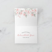 Rosa Brautparty Tee Party Dankeskarte (Innenseite)