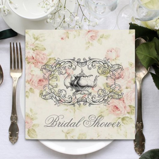 Rosa Brautparty Tee Party Einladung