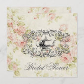 Rosa Brautparty Tee Party Einladung (Vorne/Hinten)