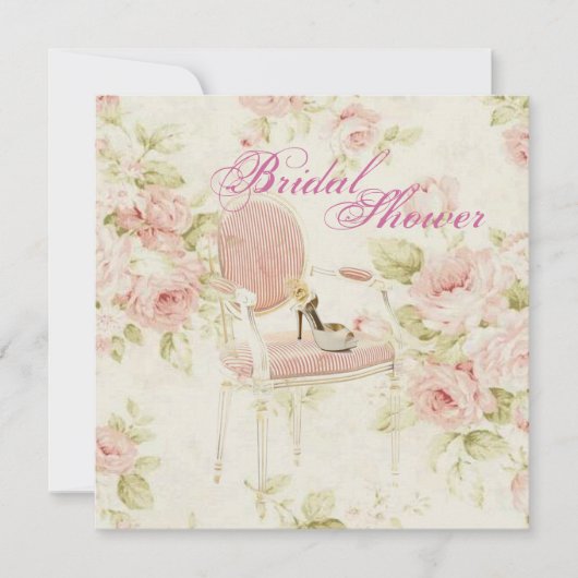 Rosa Brautparty Tee Party Einladung (Vorderseite)