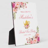 Rosa Brautparty Tee Party Empfang Fotoplatte (Seite)