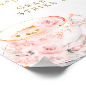Rosa Brautparty Tee Party Foto Stand Poster (Ecke)