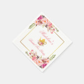 Rosa Brautparty Tee Party Serviette (Ecke)