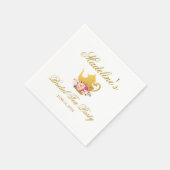 Rosa Brautparty Tee Party Serviette (Ecke)