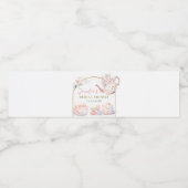 Rosa Brautparty Tee Party Wasserflaschenetikett (Einzelnes Label)