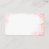 Rosa Brautparty Tee Party Windeln Raffle Begleitkarte (Rückseite)