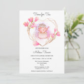 Rosa Brautparty Tee-Tee-Party Einladung (Stehend Vorderseite)