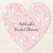 Rosa Brautparty Untersetzer (Vorderseite)