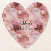 Rosa Brautparty Untersetzer (Vorderseite)