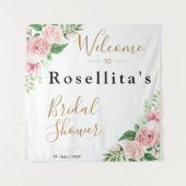 Rosa Brautparty Wandteppich (Vorderseite)