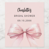 Rosa Brautparty Weinetikett (Einzelnes Label)