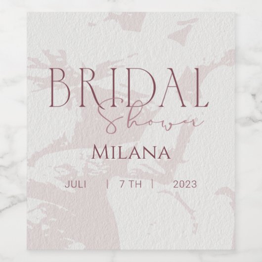 Rosa Brautparty Weinetikett (Einzelnes Label)