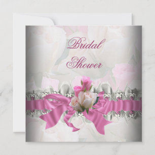 Rosa Brautparty Weißes Spitzen-Garter Einladung