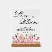 Rosa Brautparty Willkommen Acrylschild (Vorderseite)