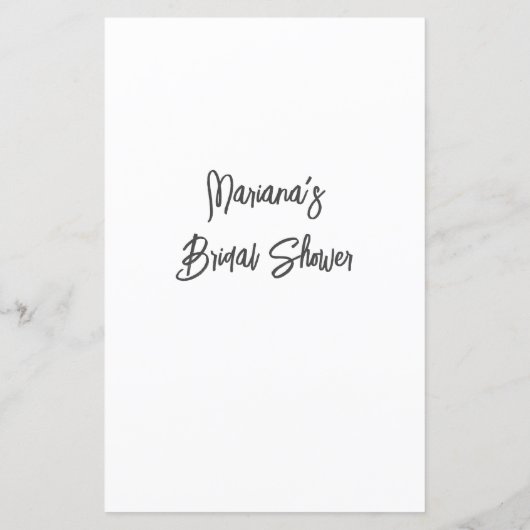 Rosa Brautparty Word Scramble Game (Rückseite)