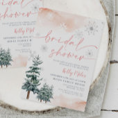 Rosa Bridal Dusche Einladung, Winter Bridal Einladung