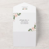 Rosa Bridal Dusche mit Rezeptkarte All In One Einladung (Außenbereich)