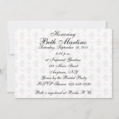 Rosa Bridal-Tee Einladung (Rückseite)