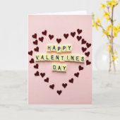 Rosa Brief Titel Valentinstag Karte (Gelbe Blume)