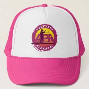 Rosa Briefmarken-Hut Truckerkappe