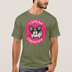 Rosa Brindle geschecktes spreche ich Frenchie T-Shirt