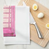 Rosa - britische Telefonzelle - London Teetuch Küchentuch (Viertel Falte)