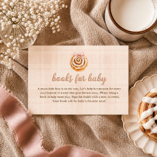 Rosa Brötchen im Ofen Bücher für Baby Shower Einla Mitteilungskarte