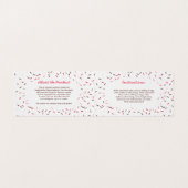 Rosa Brown besprüht selbst gemachte Visitenkarten (Innenseite Aufgefaltet)