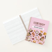 Rosa & Brown History Spiral Notebook - individuell Notizblock (Innenseite)