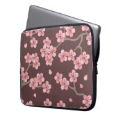Rosa Brown-Kirschblüte Laptopschutzhülle (Vorderseite Links)